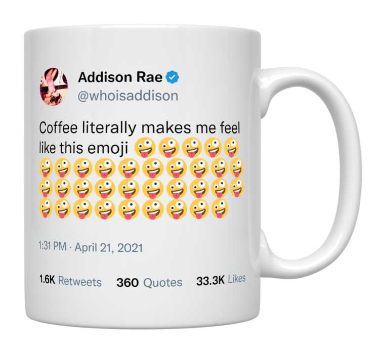 Addison Rae - Coffee Makes Me Feel Crazy- mug