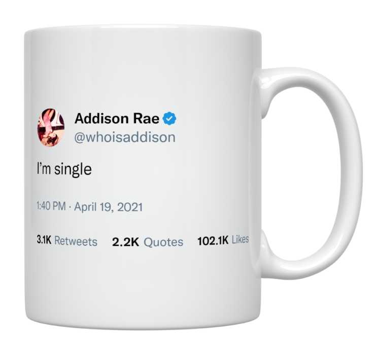 Addison Rae - I’m Single- mug