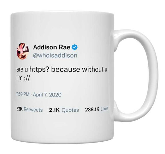 Addison Rae - Sad Without You- mug