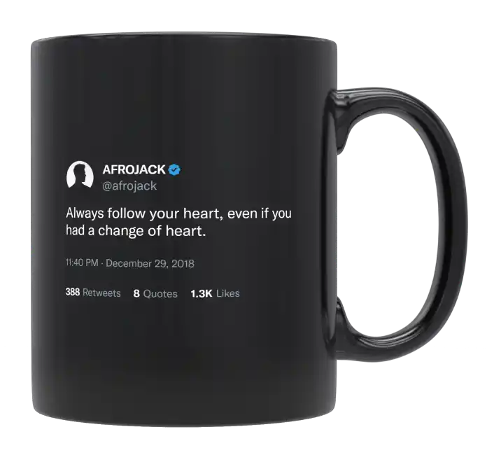 Afrojack - Always Follow Your Heart-tweet on mug