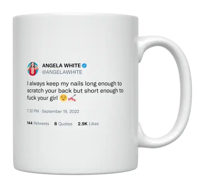 Angela White - Always Keep My Nails Long- mug