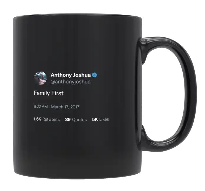 Anthony Joshua - Family First- mug