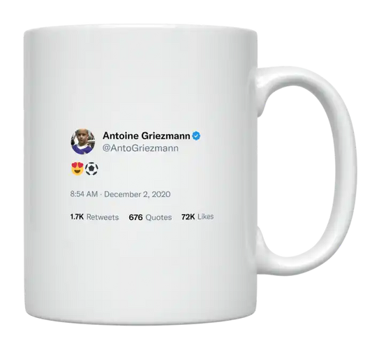Antoine Griezmann - Love Football (Soccer)-tweet on mug