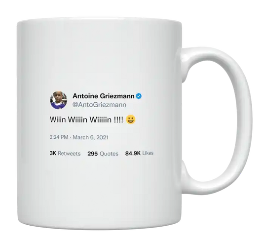 Antoine Griezmann - Win Win Win-tweet on mug