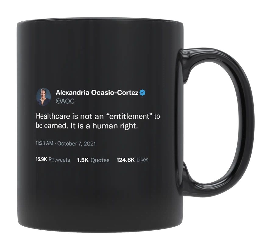 AOC - Healthcare Is a Human Right- mug