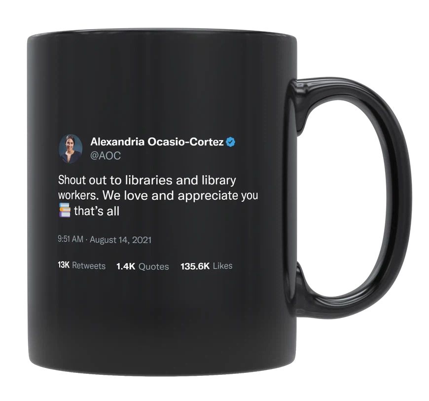 AOC - We Love Library Workers- mug