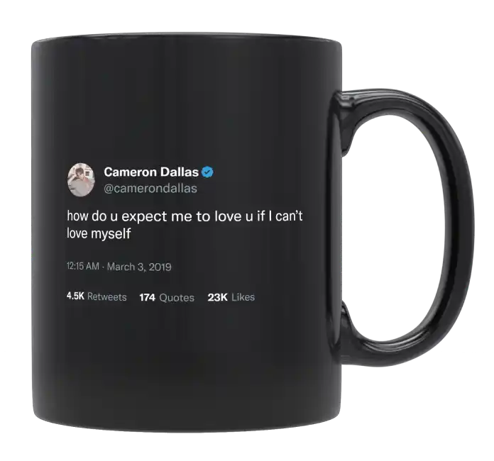 Cameron Dallas - How Do You Expect Me to Love You-tweet on mug