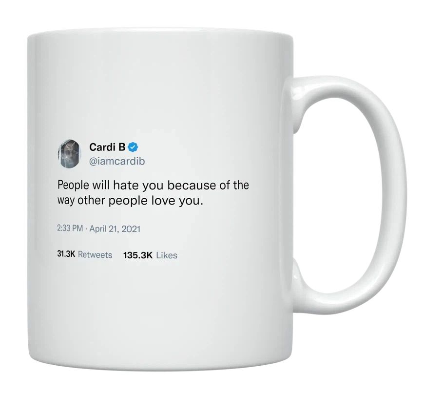 Cardi B - Hate Because of Love- mug