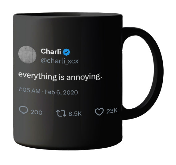 Charli XCX - Everything Is Annoying- mug