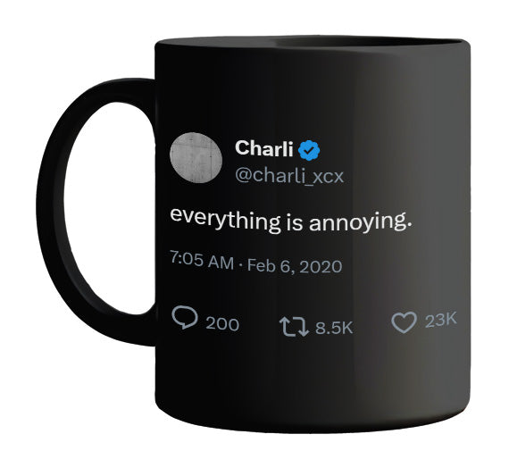 Charli XCX - Everything Is Annoying- mug