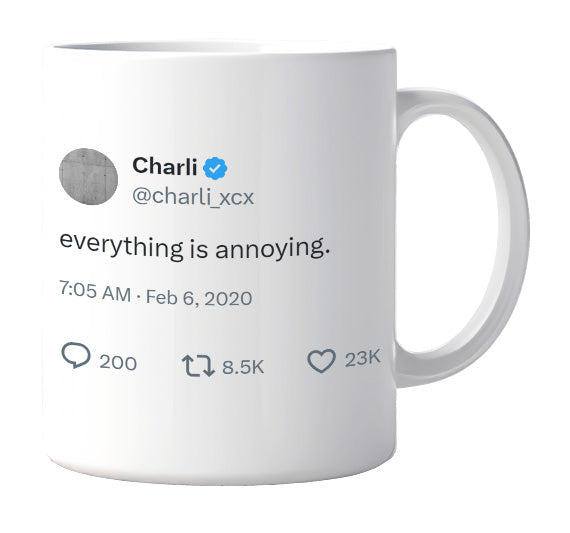 Charli XCX - Everything Is Annoying- mug