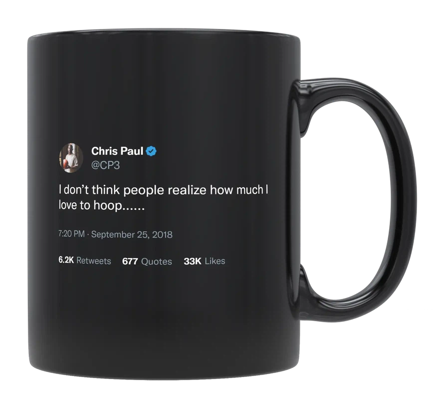 Chris Paul - I Love to Hoop-tweet on mug