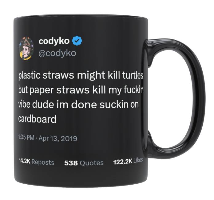 Cody Ko - Plastic Straws and Paper Straws- mug