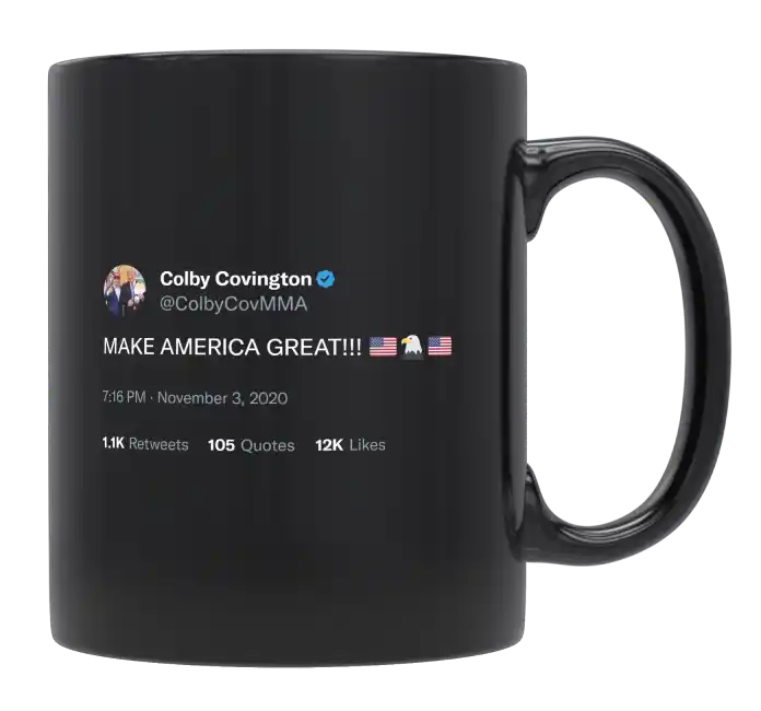 Colby Covington - Make America Great-tweet on mug