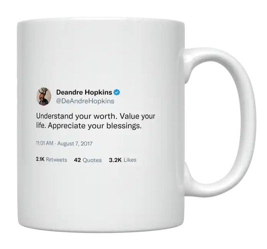 DeAndre Hopkins - Worth, Life, Blessings- mug