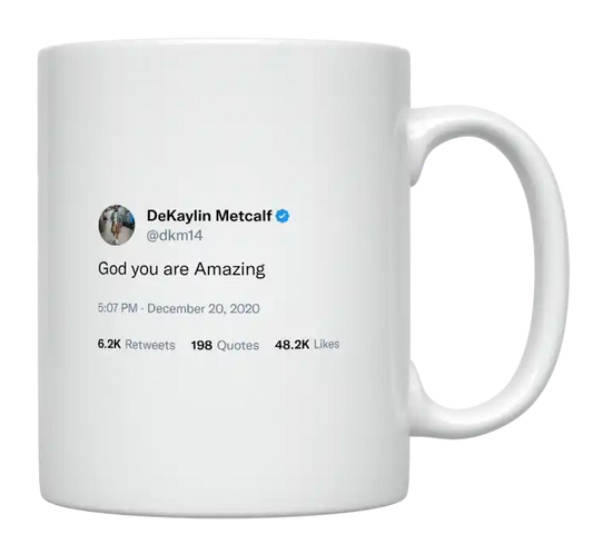 DeKaylin Metcalf - God Is Amazing-tweet on mug