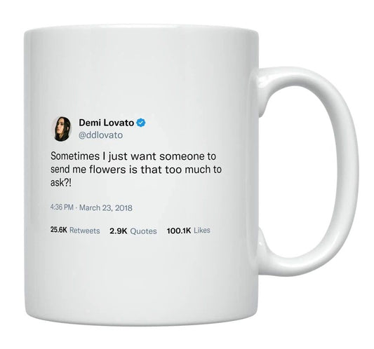 Demi Lovato - I Want Someone to Send Me Flowers- mug