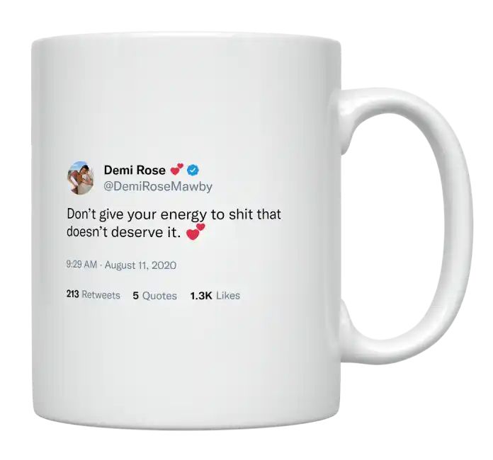 Demi Rose - Don’t Give Your Energy- mug