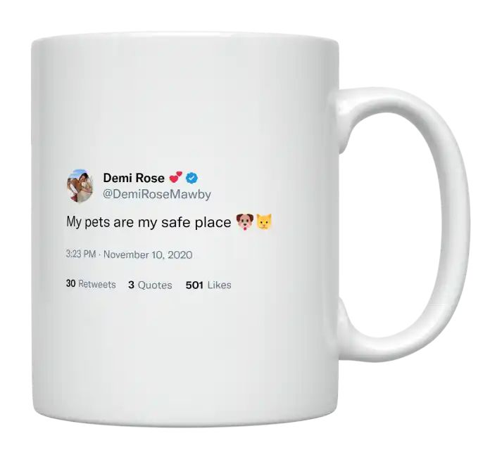 Demi Rose - My Pets Are My Safe Place- mug