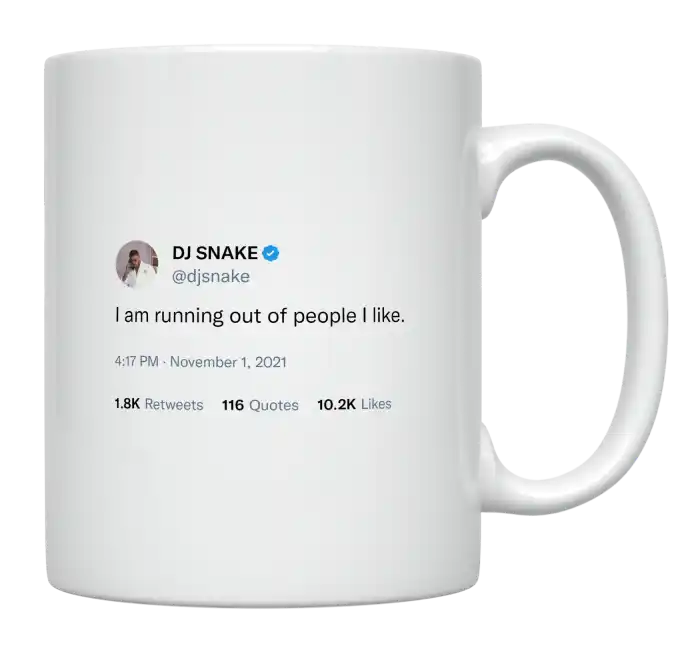 DJ Snake - Keep Praying and Hustling-tweet on mug