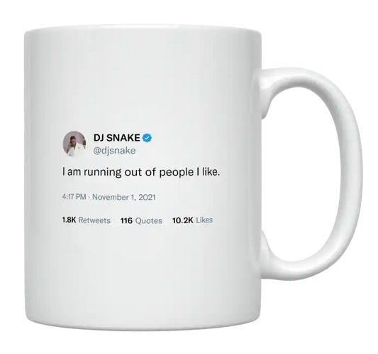 DJ Snake - Keep Praying and Hustling-tweet on mug