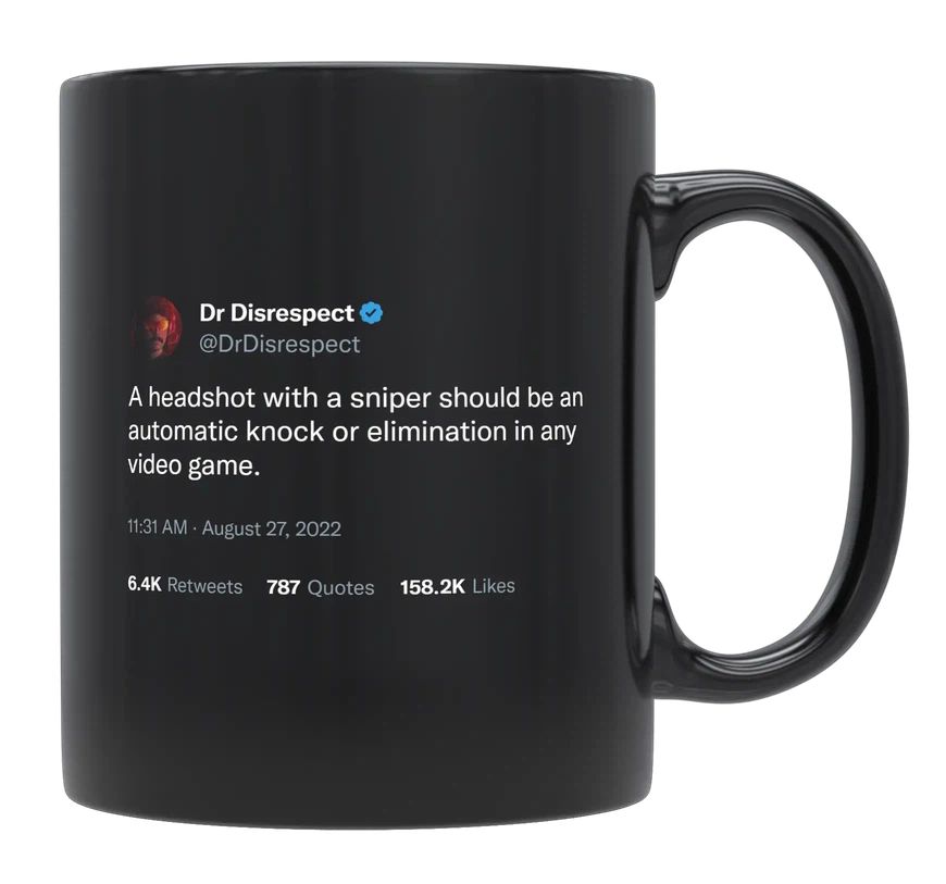 Dr Disrespect - Headshot With a Sniper- mug