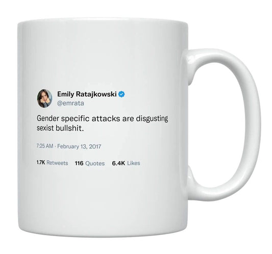 Emily Ratajkowski - Gender Specific Attacks- mug