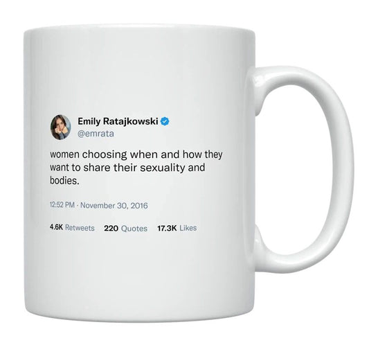 Emily Ratajkowski - Women Choose Their Body- mug