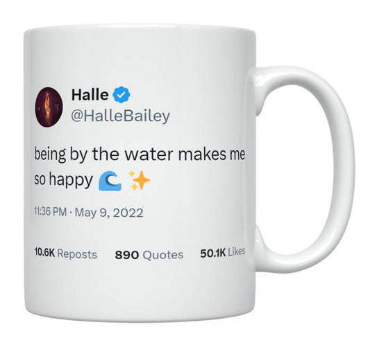 Halle Bailey - Being by the Water Makes Me Happy- mug