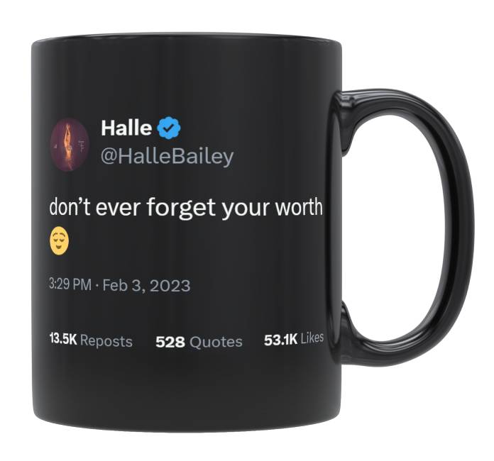 Halle Bailey - Don’t Forget Your Worth- mug