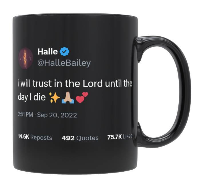 Halle Bailey - Trust in the Lord- mug