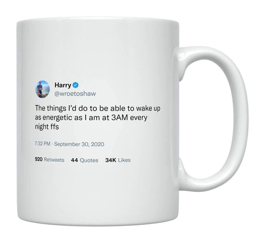 Harry Lewis - Energetic at Night- mug