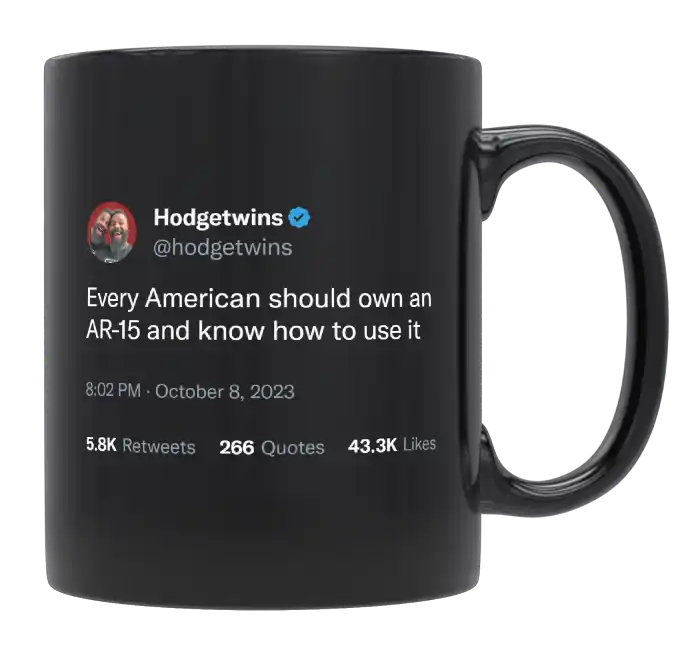 HodgeTwins - Every American Should Own an AR-15-tweet on mug