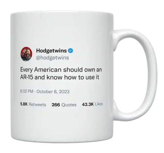 HodgeTwins - Every American Should Own an AR-15-tweet on mug