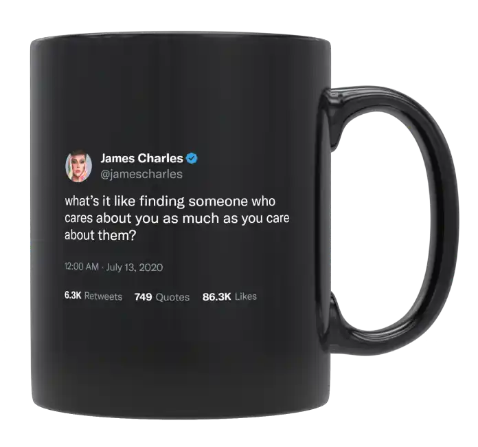 James Charles - Finding Someone Who Cares-tweet on mug