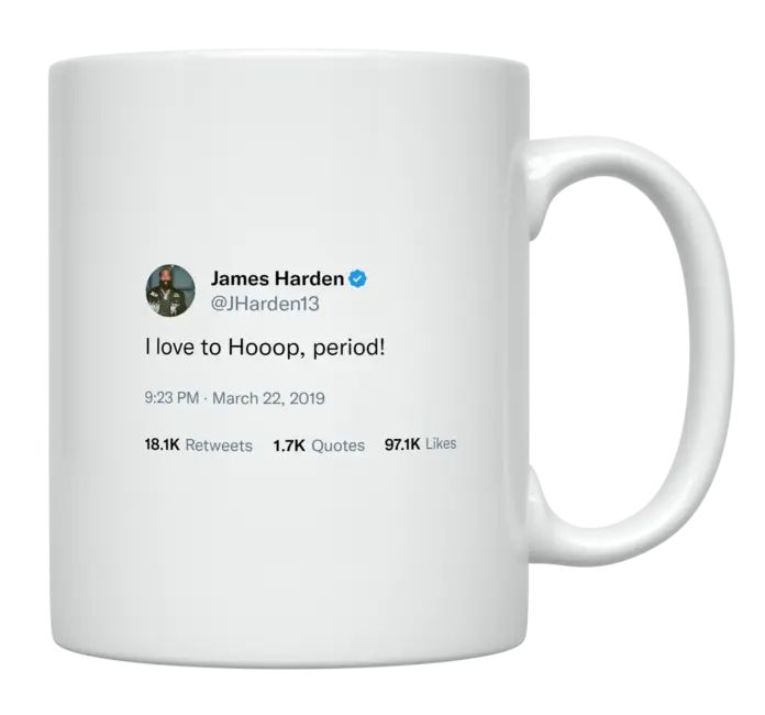 James Harden - I Love to Hoop- mug