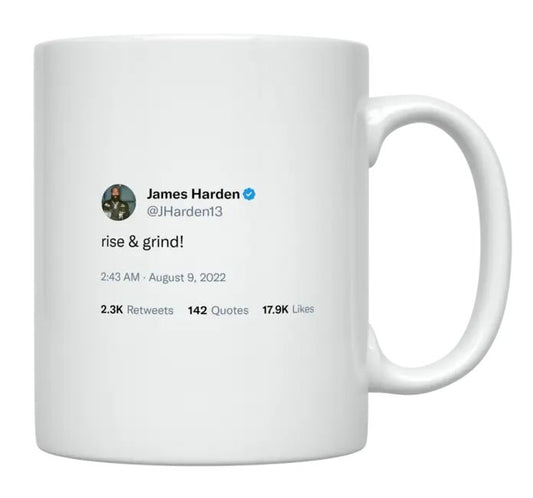 James Harden - Rise and Grind- mug