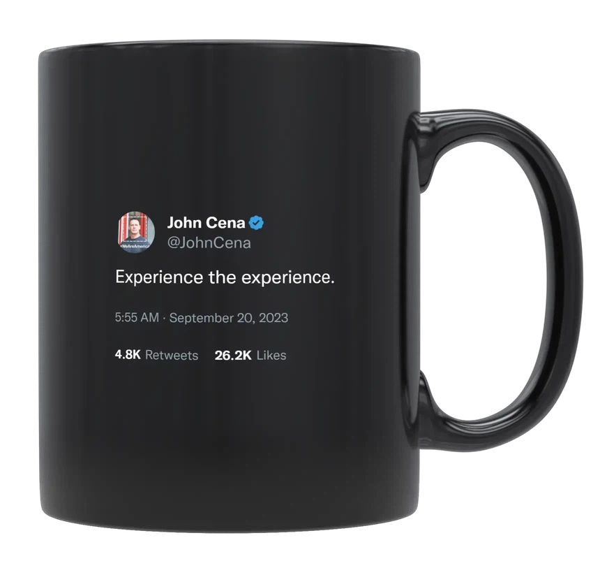 John Cena - Experience the Experience-tweet on mug