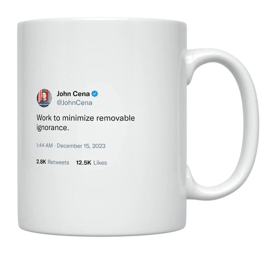 John Cena - Work to Minimize Ignorance- mug