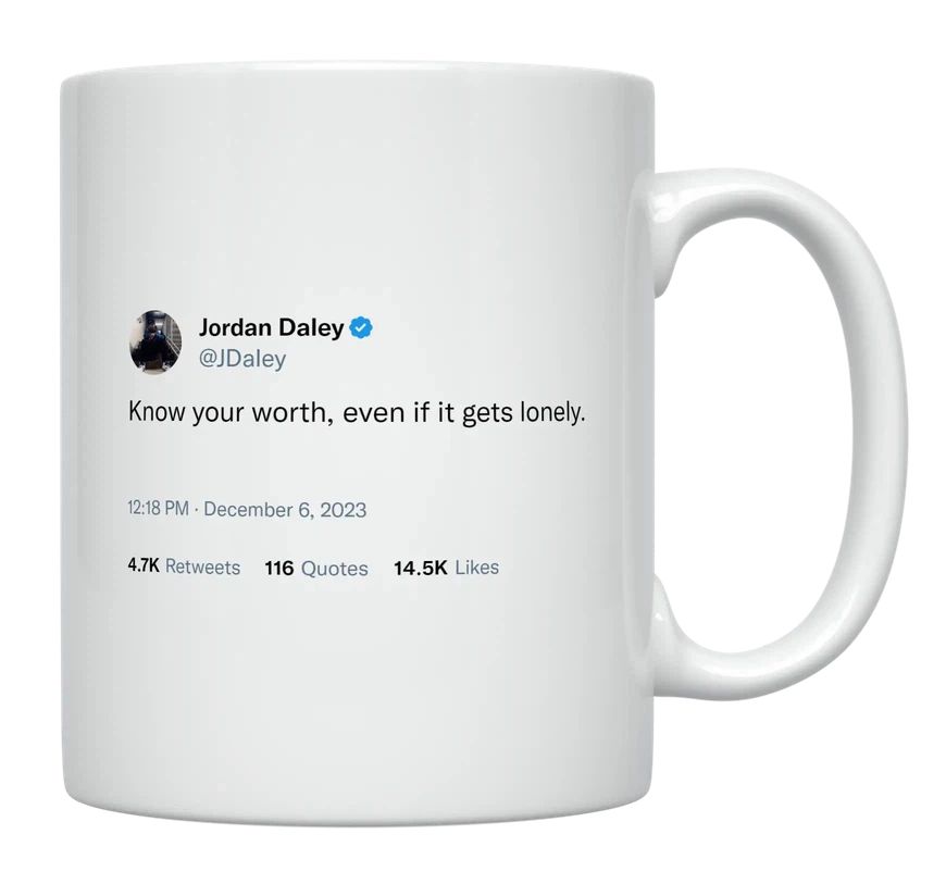 Jordan Daley - Know Your Worth- mug