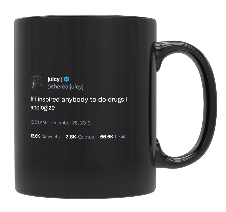 Juicy J - Don’t Do Drugs-tweet on mug