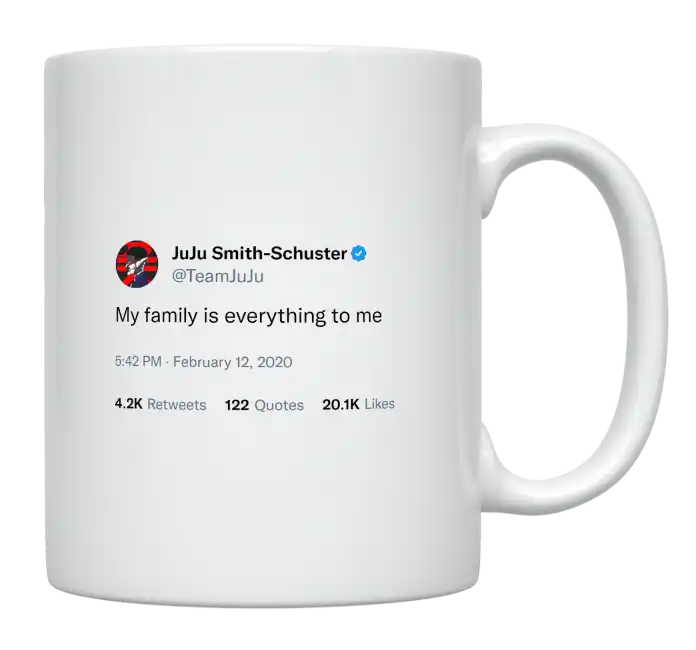 JuJu Smith-Schuster - My Family Is Everything to Me-tweet on mug