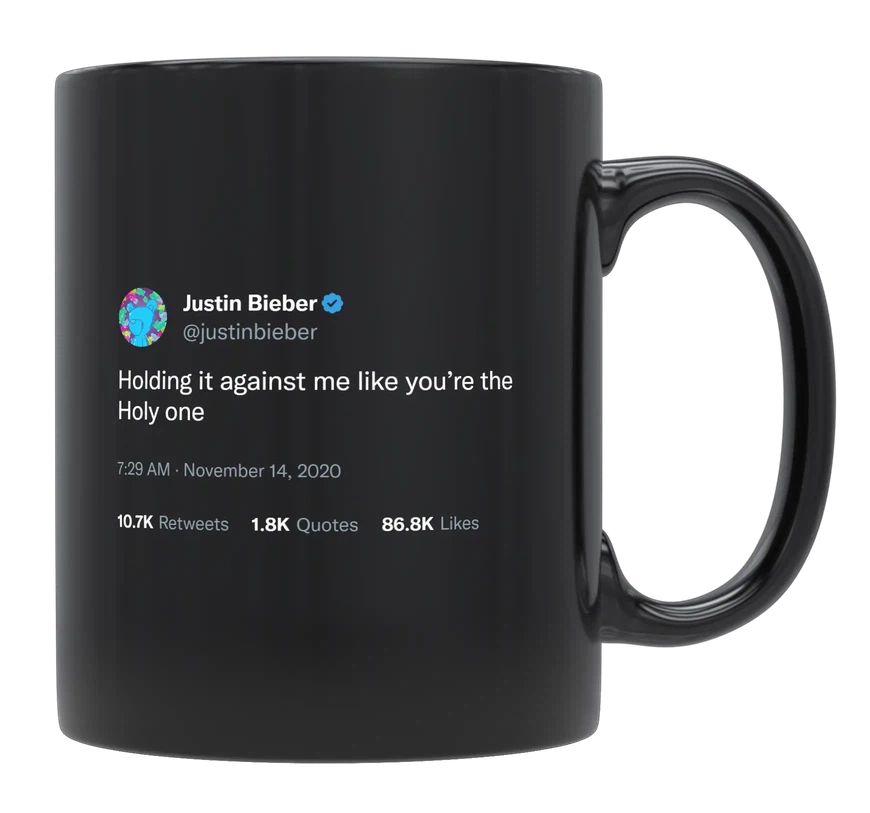 Justin Bieber - Holding It Against Me- mug