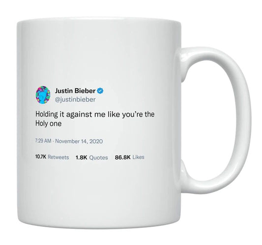 Justin Bieber - Holding It Against Me- mug