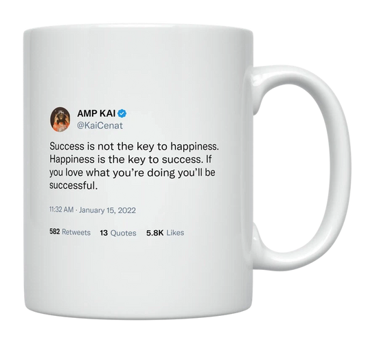 Kai Cenat - Success Is Not the Key to Happiness-tweet on mug