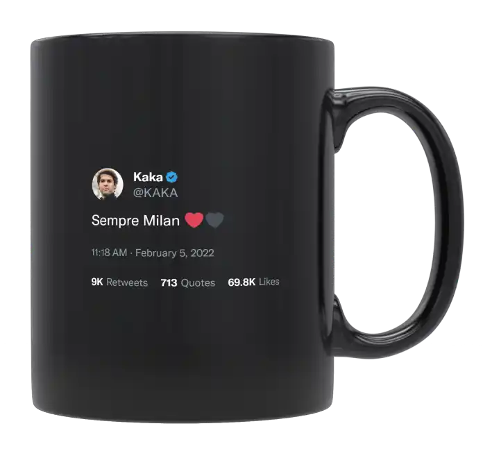 Kaka - Sempre Milan-tweet on mug
