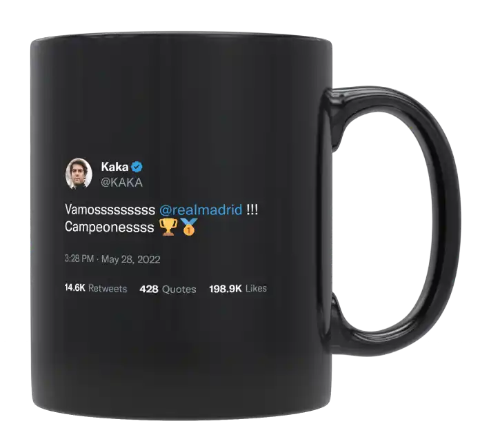 Kaka - Vamos Real Madrid-tweet on mug