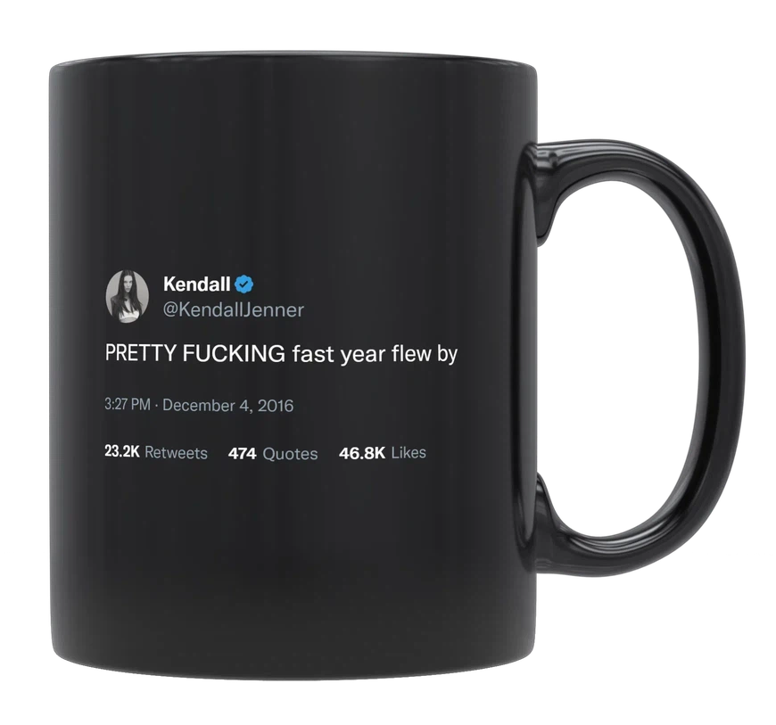 Kendall Jenner - The Year Flew By-tweet on mug