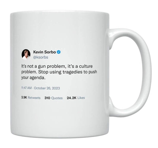 Kevin Sorbo - It’s Not a Gun Problem- mug