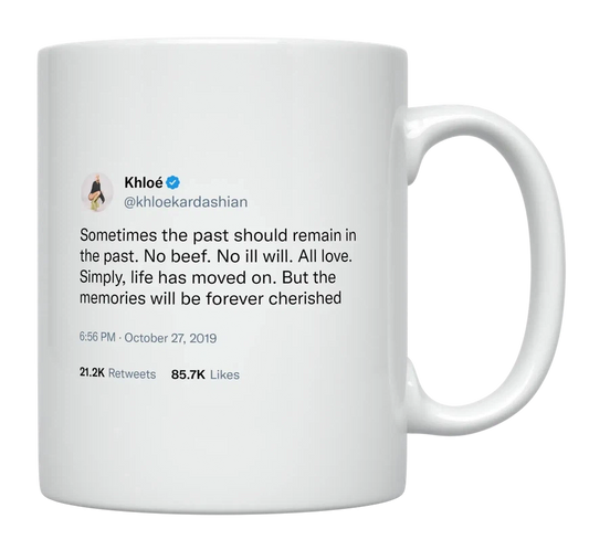 Khloe Kardashian - The Past Should Remain in the Past-tweet on mug